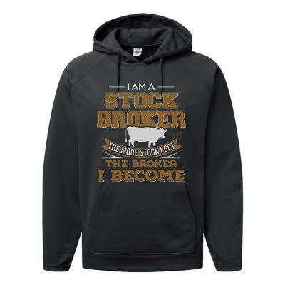 Cattle Rancher Funny Cow Stockbroker Cattleman Farmer Performance Fleece Hoodie