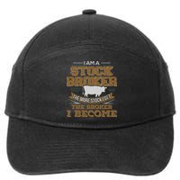 Cattle Rancher Funny Cow Stockbroker Cattleman Farmer 7-Panel Snapback Hat