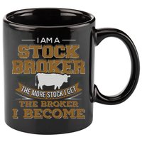 Cattle Rancher Funny Cow Stockbroker Cattleman Farmer 11oz C Handle Ceramic Mug