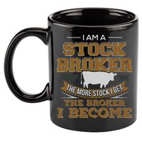 Cattle Rancher Funny Cow Stockbroker Cattleman Farmer 11oz C Handle Ceramic Mug