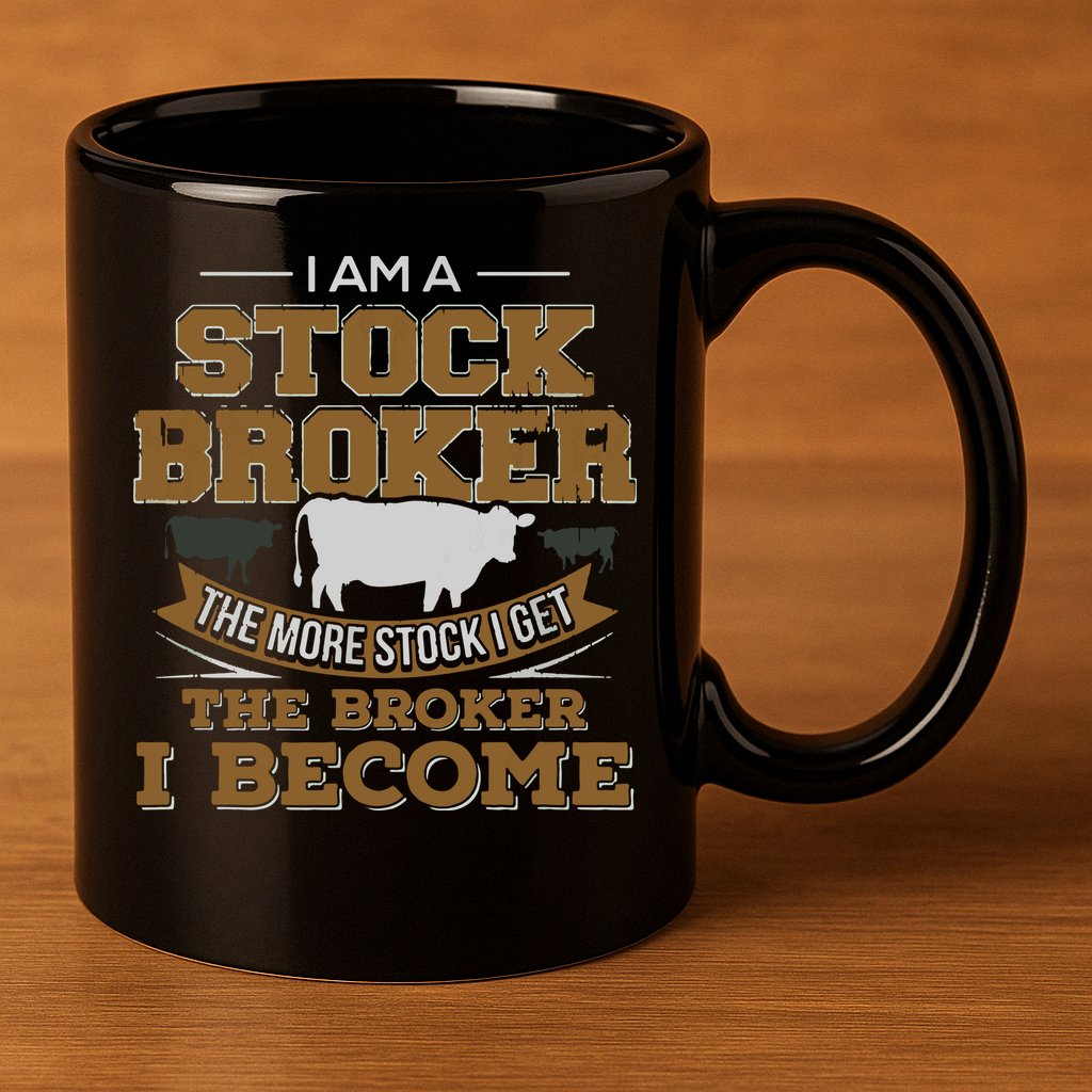 Cattle Rancher Funny Cow Stockbroker Cattleman Farmer 11oz C Handle Ceramic Mug
