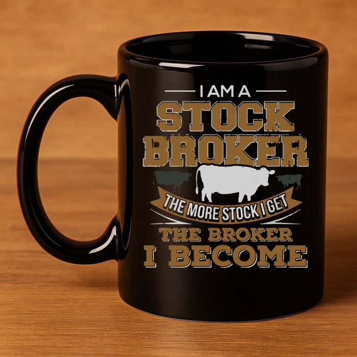 Cattle Rancher Funny Cow Stockbroker Cattleman Farmer 11oz C Handle Ceramic Mug