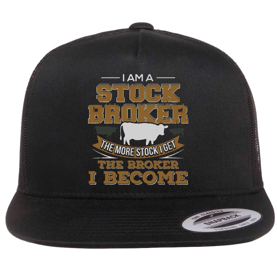 Cattle Rancher Funny Cow Stockbroker Cattleman Farmer Flat Bill Trucker Hat