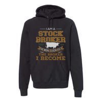 Cattle Rancher Funny Cow Stockbroker Cattleman Farmer Premium Hoodie