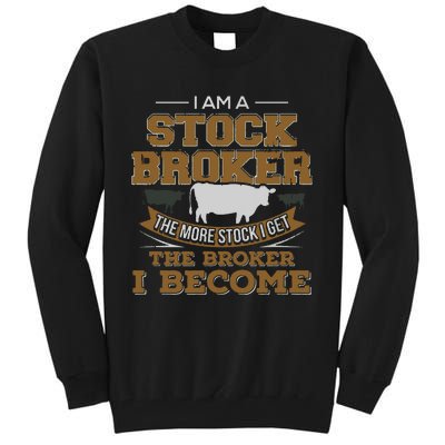 Cattle Rancher Funny Cow Stockbroker Cattleman Farmer Tall Sweatshirt