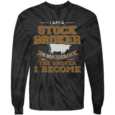 Cattle Rancher Funny Cow Stockbroker Cattleman Farmer Tie-Dye Long Sleeve Shirt