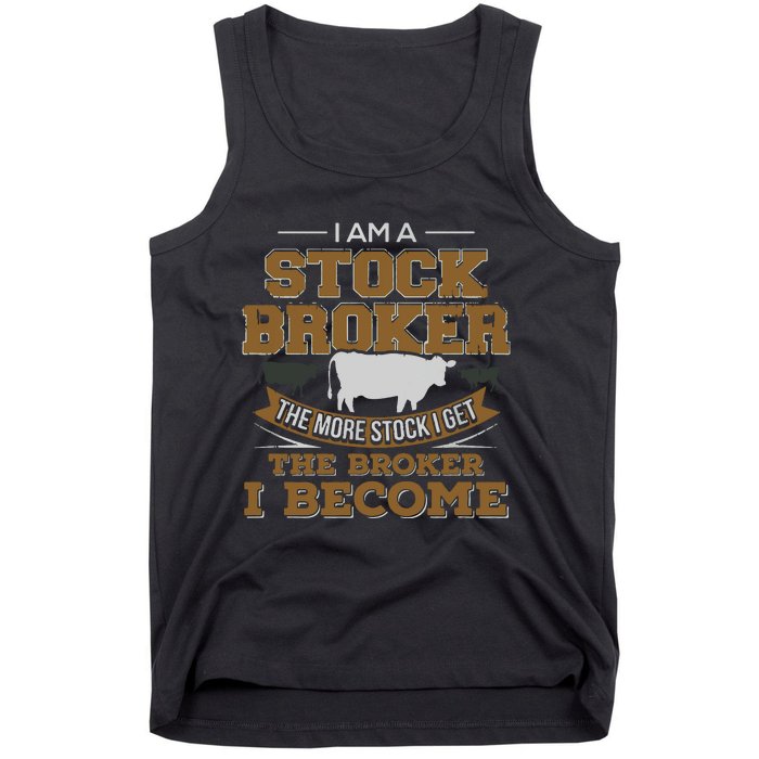 Cattle Rancher Funny Cow Stockbroker Cattleman Farmer Tank Top