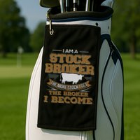 Cattle Rancher Funny Cow Stockbroker Cattleman Farmer Golf Towel