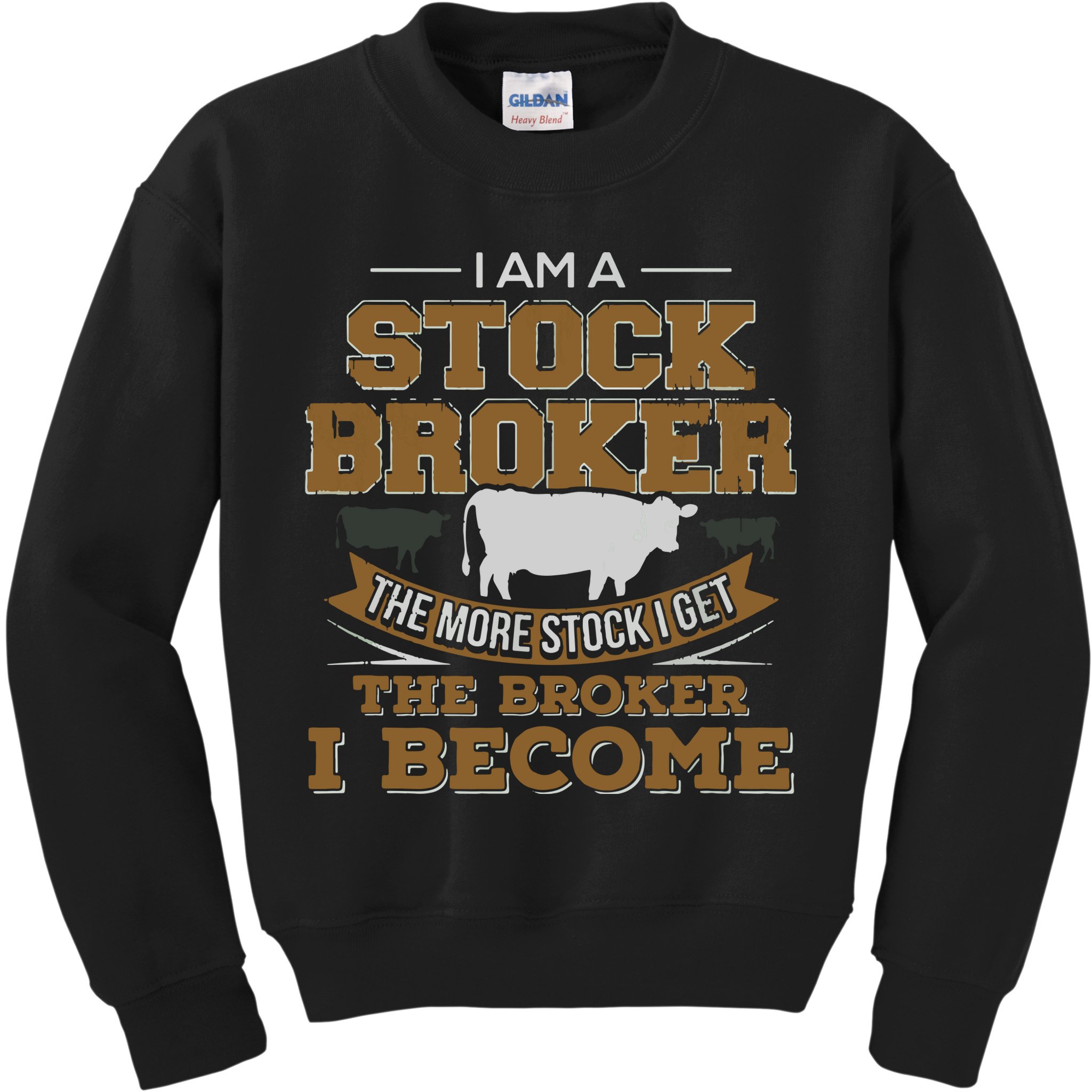 Cattle Rancher Funny Cow Stockbroker Cattleman Farmer Kids Sweatshirt