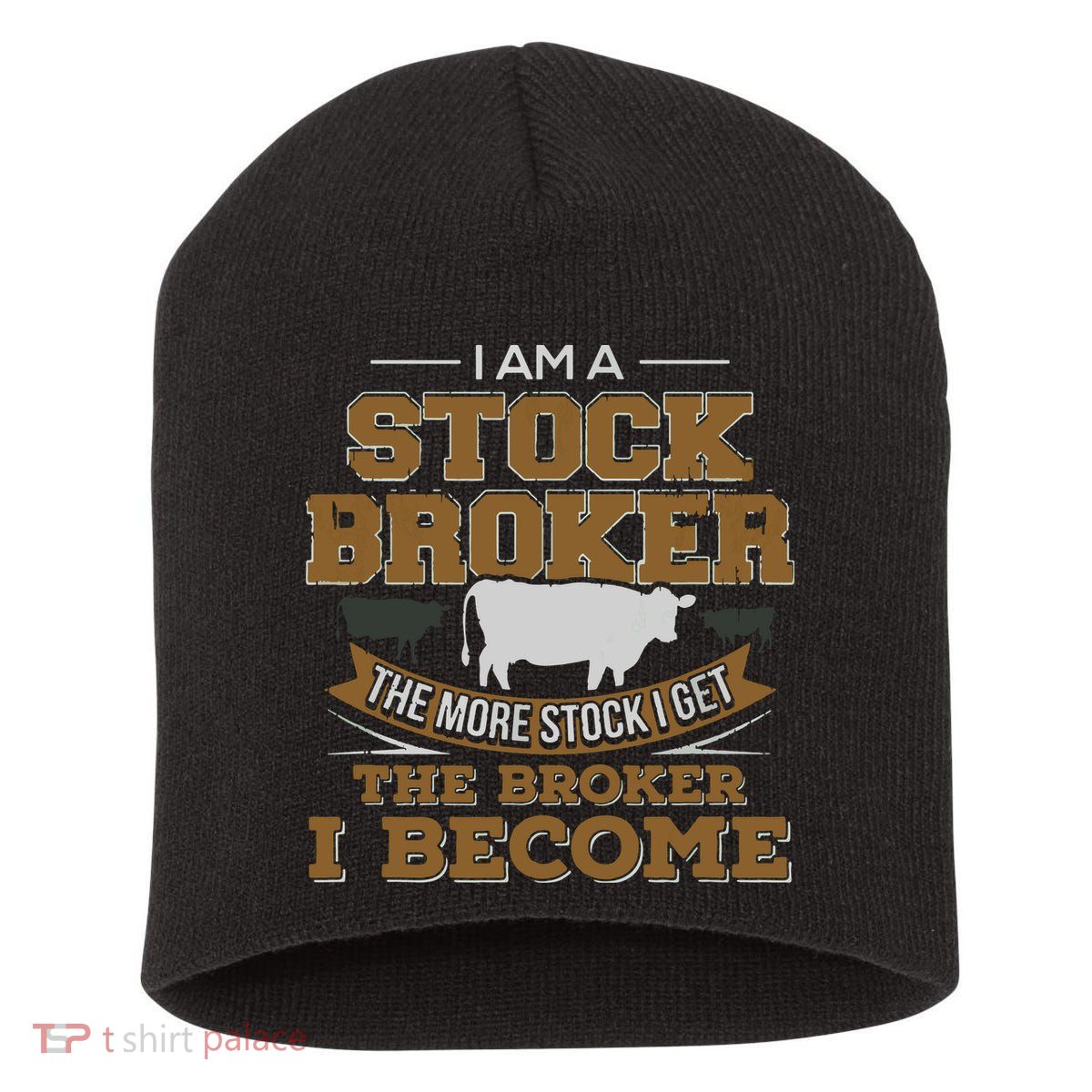 Cattle Rancher Funny Cow Stockbroker Cattleman Farmer Short Acrylic Beanie
