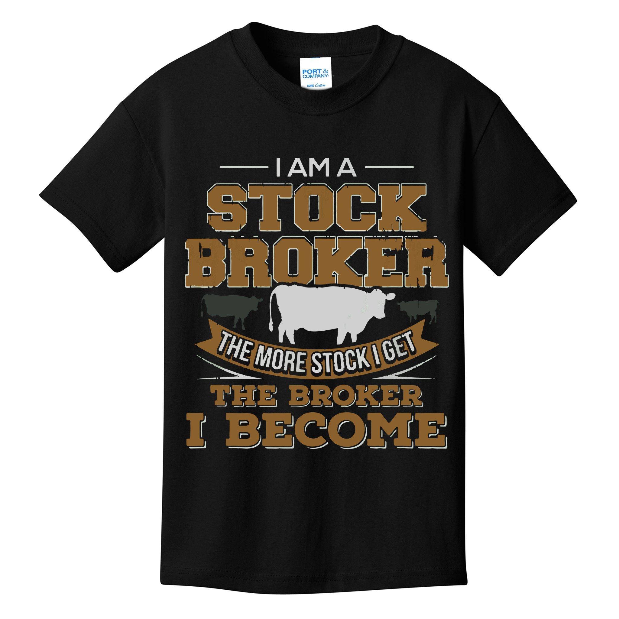 Cattle Rancher Funny Cow Stockbroker Cattleman Farmer Kids T-Shirt