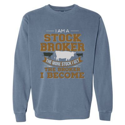 Cattle Rancher Funny Cow Stockbroker Cattleman Farmer Garment-Dyed Sweatshirt