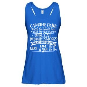 Camping Rules Funny Outdoor Camp Graphic Best Camping Great Gift Ladies Essential Flowy Tank