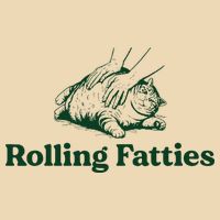 Cat Rolling Fatties Funny Drawstring Bag