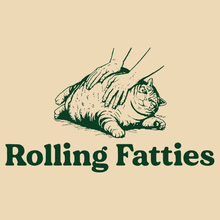 Cat Rolling Fatties Funny Drawstring Bag