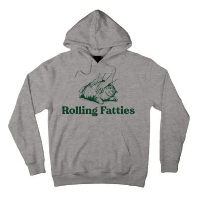 Cat Rolling Fatties Funny Tall Hoodie