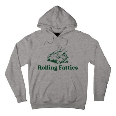 Cat Rolling Fatties Funny Tall Hoodie