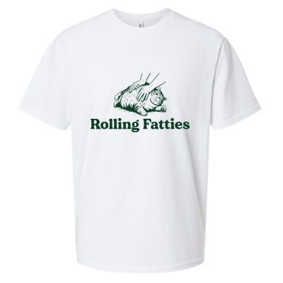 Cat Rolling Fatties Funny Sueded Cloud Jersey T-Shirt