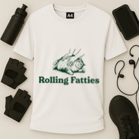 Cat Rolling Fatties Funny Performance Shirt