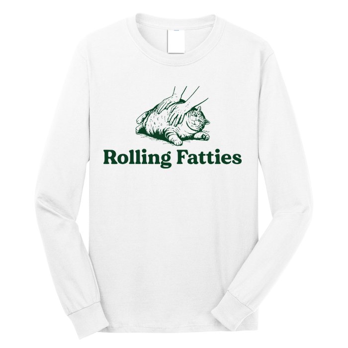 Cat Rolling Fatties Funny Long Sleeve Shirt