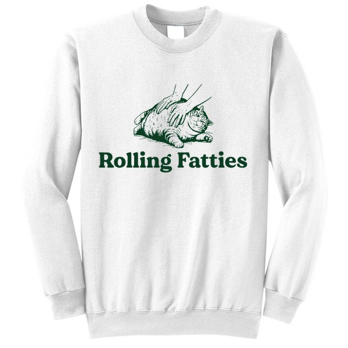 Cat Rolling Fatties Funny Sweatshirt