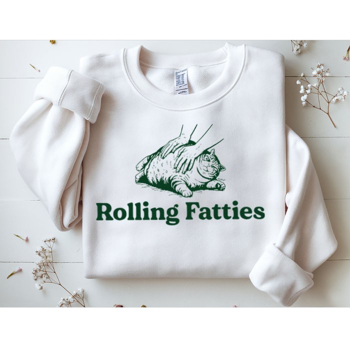 Cat Rolling Fatties Funny Sweatshirt