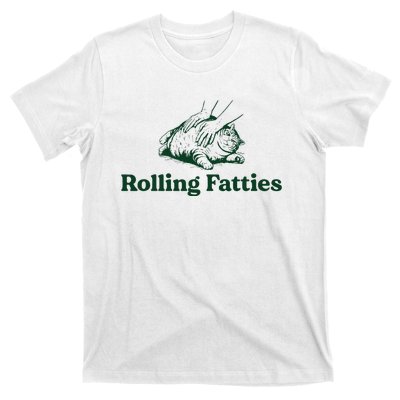 Cat Rolling Fatties Funny T-Shirt