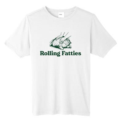 Cat Rolling Fatties Funny Tall Fusion ChromaSoft Performance T-Shirt