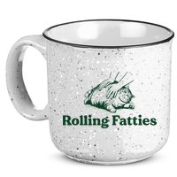 Cat Rolling Fatties Funny 15oz Campfire Ceramic Mug