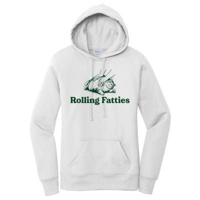 Cat Rolling Fatties Funny Women's Pullover Hoodie