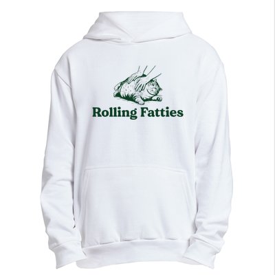 Cat Rolling Fatties Funny Urban Pullover Hoodie