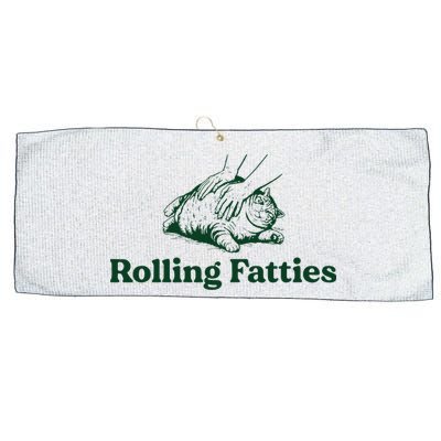 Cat Rolling Fatties Funny Large Microfiber Waffle Golf Towel