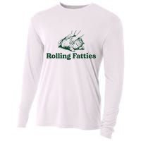 Cat Rolling Fatties Funny Cooling Performance Long Sleeve Crew
