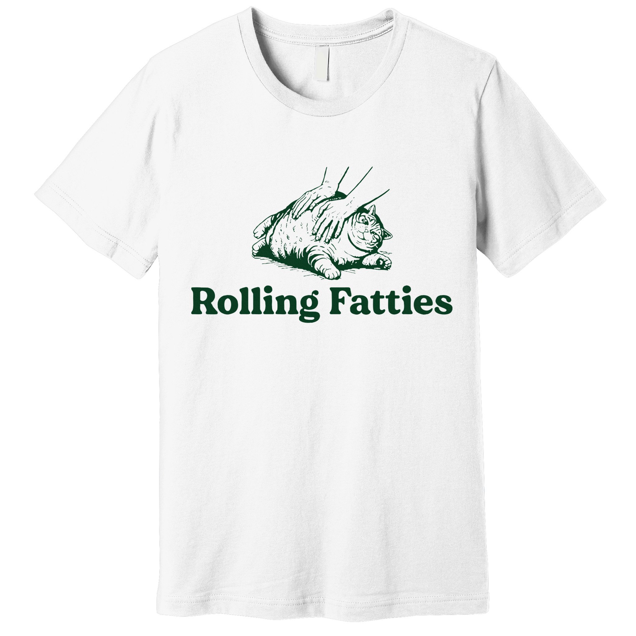 Cat Rolling Fatties Funny Premium T-Shirt