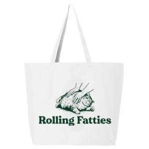 Cat Rolling Fatties Funny 25L Jumbo Tote