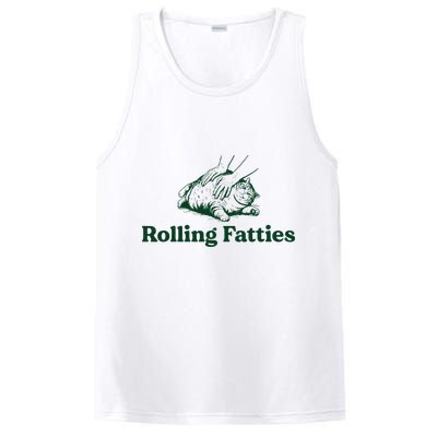 Cat Rolling Fatties Funny PosiCharge Competitor Tank
