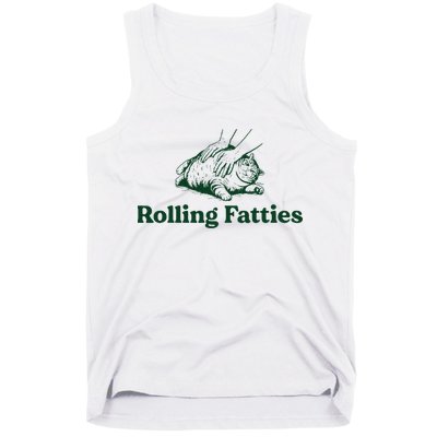 Cat Rolling Fatties Funny Tank Top
