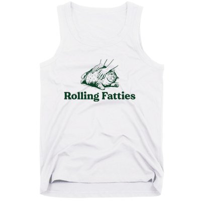 Cat Rolling Fatties Funny Tank Top