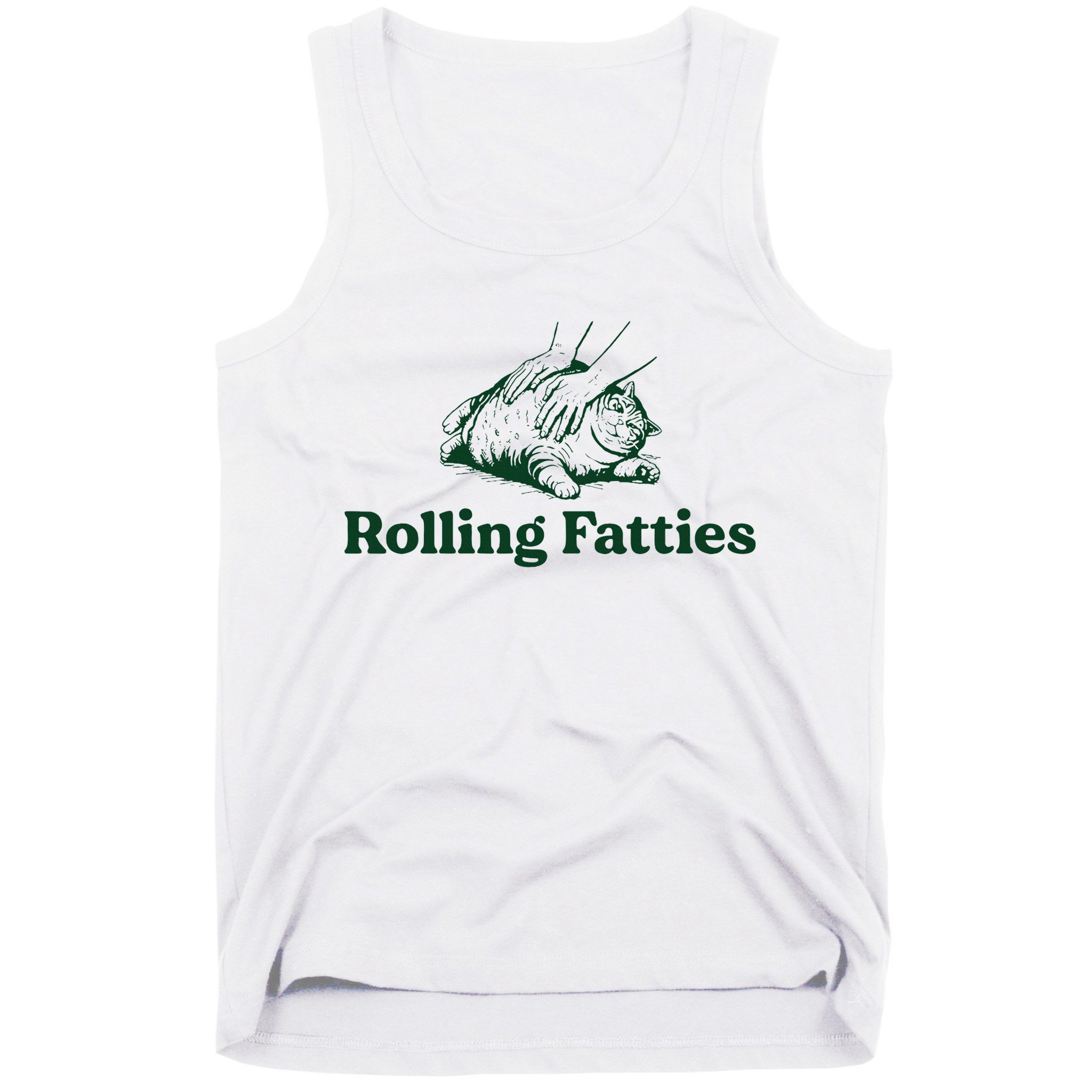 Cat Rolling Fatties Funny Tank Top