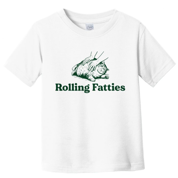 Cat Rolling Fatties Funny Toddler T-Shirt