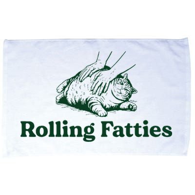 Cat Rolling Fatties Funny Microfiber Hand Towel