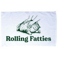 Cat Rolling Fatties Funny Microfiber Hand Towel