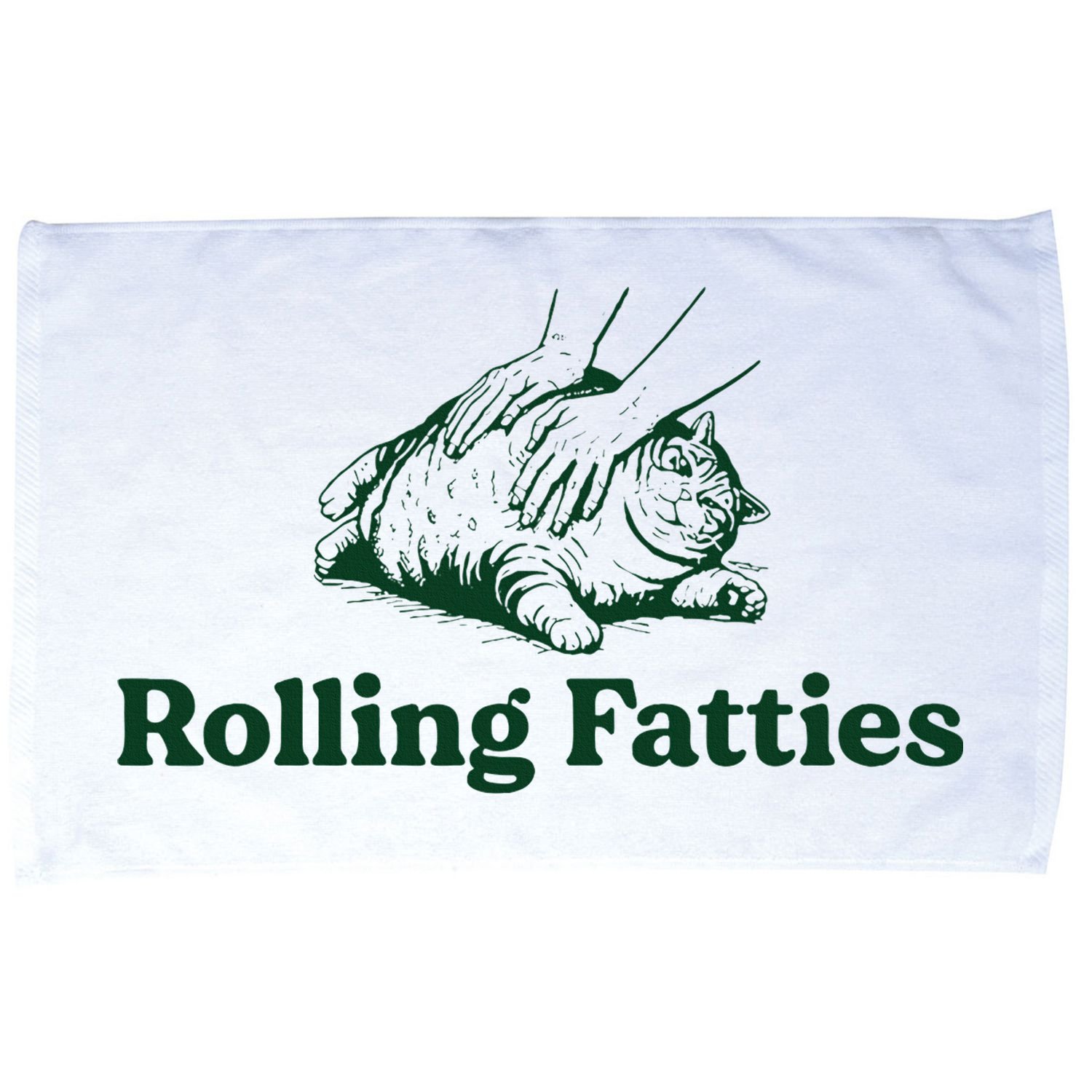 Cat Rolling Fatties Funny Microfiber Hand Towel