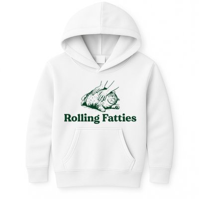 Cat Rolling Fatties Funny Kids Hoodie