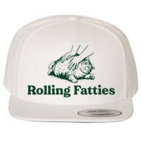 Cat Rolling Fatties Funny Wool Snapback Cap