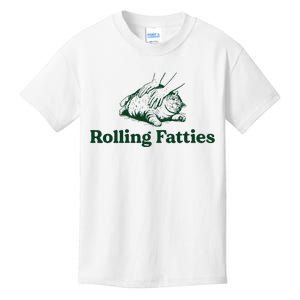 Cat Rolling Fatties Funny Kids T-Shirt