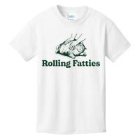 Cat Rolling Fatties Funny Kids T-Shirt