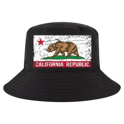 California Republic Flag Ca Distressed Design Classic Cool Comfort Performance Bucket Hat