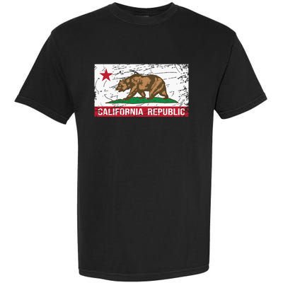 California Republic Flag Ca Distressed Design Classic Garment-Dyed Heavyweight T-Shirt