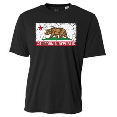 California Republic Flag Ca Distressed Design Classic Cooling Performance Crew T-Shirt